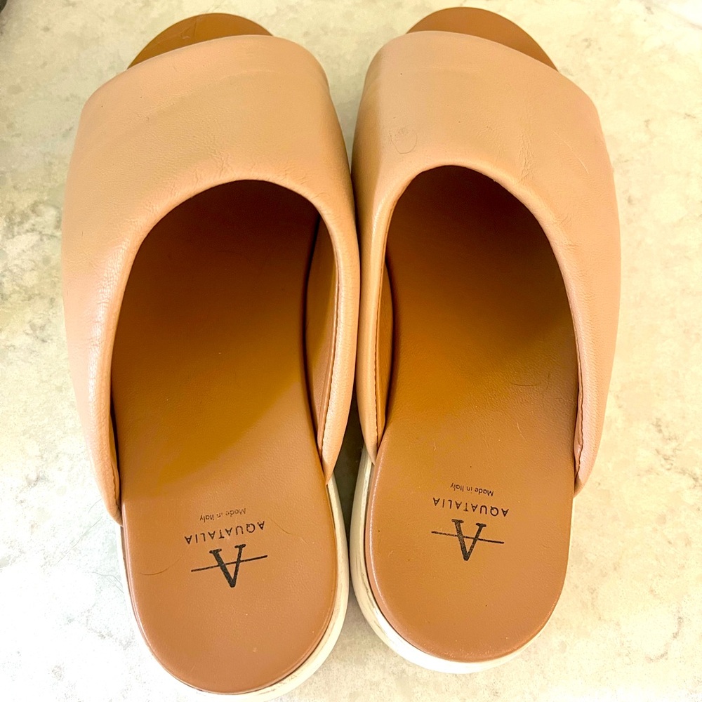 Aquitalia Taupe women’s slides
